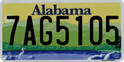 AL license plate 7AG5105