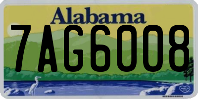 AL license plate 7AG6008