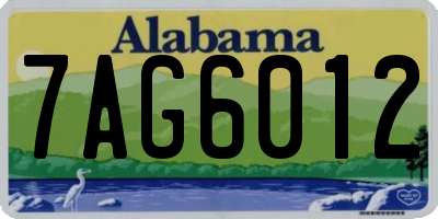 AL license plate 7AG6012