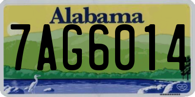 AL license plate 7AG6014
