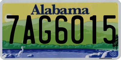 AL license plate 7AG6015