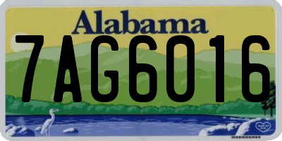 AL license plate 7AG6016