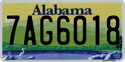 AL license plate 7AG6018