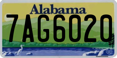 AL license plate 7AG6020