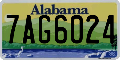 AL license plate 7AG6024
