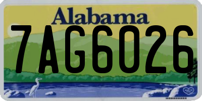 AL license plate 7AG6026