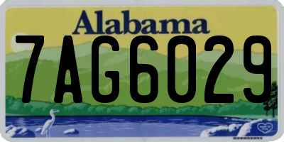 AL license plate 7AG6029