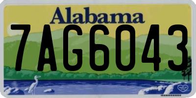 AL license plate 7AG6043