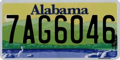 AL license plate 7AG6046