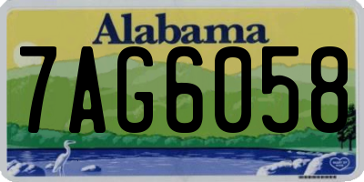 AL license plate 7AG6058