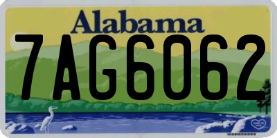 AL license plate 7AG6062