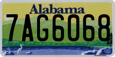 AL license plate 7AG6068