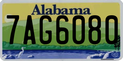 AL license plate 7AG6080