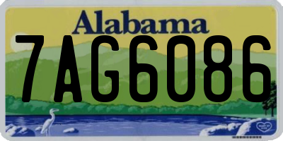 AL license plate 7AG6086