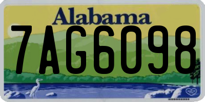 AL license plate 7AG6098