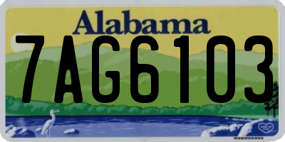 AL license plate 7AG6103