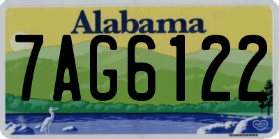 AL license plate 7AG6122