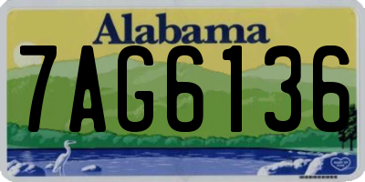 AL license plate 7AG6136