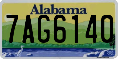 AL license plate 7AG6140
