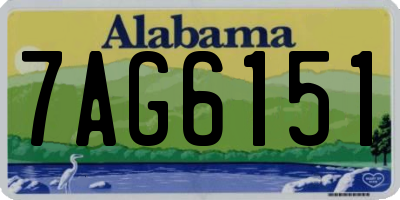AL license plate 7AG6151