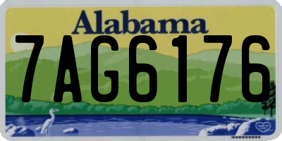 AL license plate 7AG6176