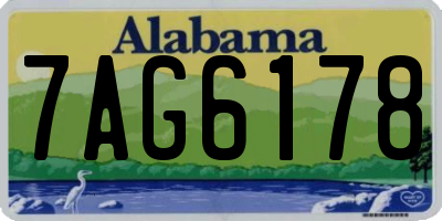 AL license plate 7AG6178