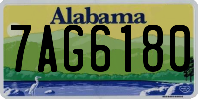 AL license plate 7AG6180