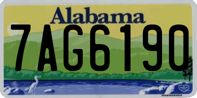 AL license plate 7AG6190