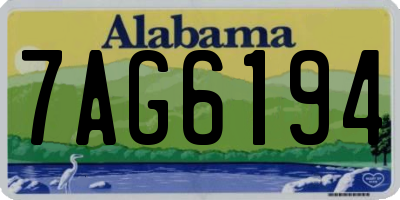 AL license plate 7AG6194