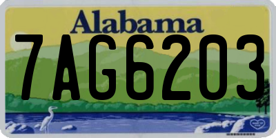 AL license plate 7AG6203