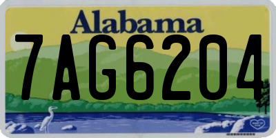 AL license plate 7AG6204