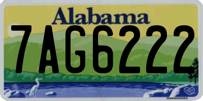 AL license plate 7AG6222