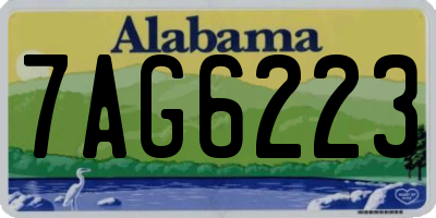 AL license plate 7AG6223