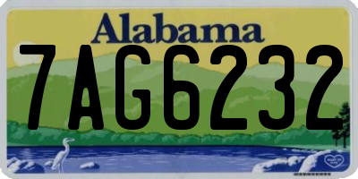 AL license plate 7AG6232