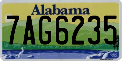 AL license plate 7AG6235