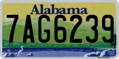 AL license plate 7AG6239