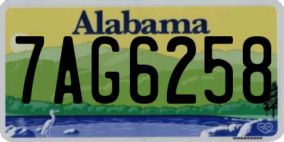 AL license plate 7AG6258