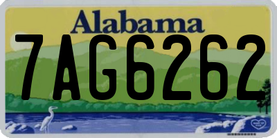 AL license plate 7AG6262