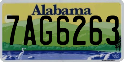 AL license plate 7AG6263