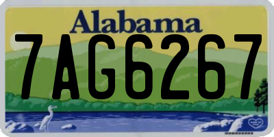 AL license plate 7AG6267