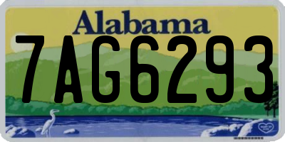 AL license plate 7AG6293