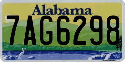 AL license plate 7AG6298