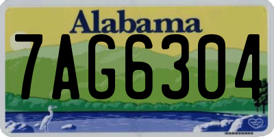 AL license plate 7AG6304