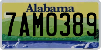 AL license plate 7AM0389