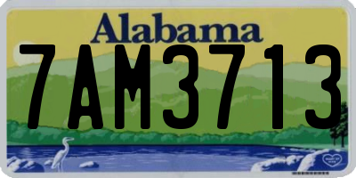AL license plate 7AM3713