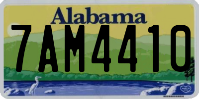 AL license plate 7AM4410