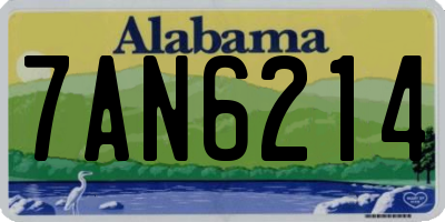 AL license plate 7AN6214