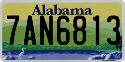 AL license plate 7AN6813
