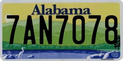 AL license plate 7AN7078