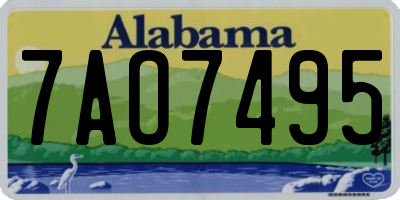 AL license plate 7AO7495